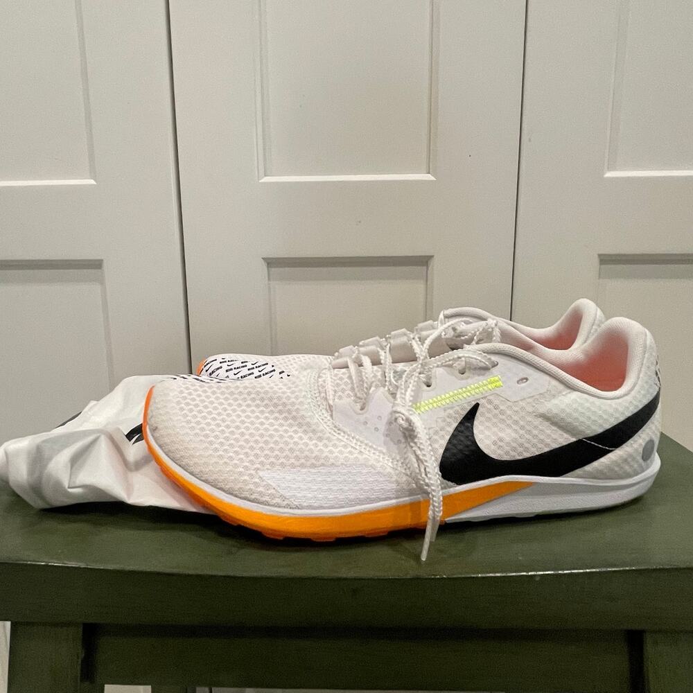 New Nike Zoom Rival 6 'White Total Orange' Track Shoes Size 11 Dx7999-100